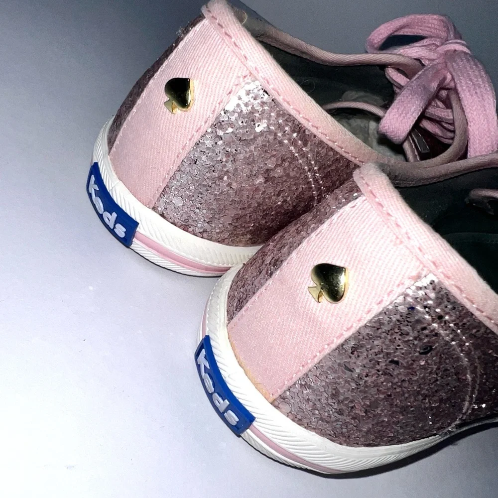 Keds Kate Spade New York Champion Pink lavender Glitter Sneakers Keds sz‎ 7